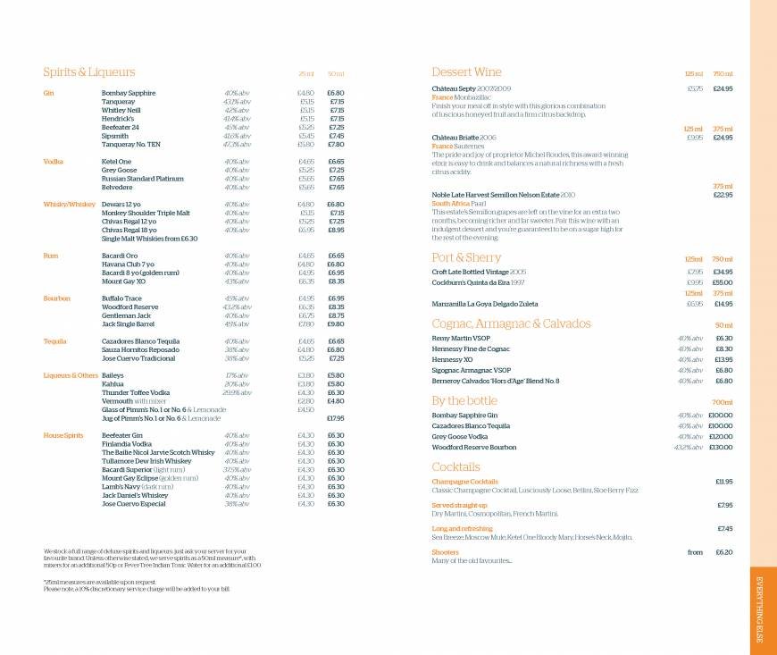  Pricelists of C&B Lime Street 25 Fenchurch Avenue   - Photo 17 of 18