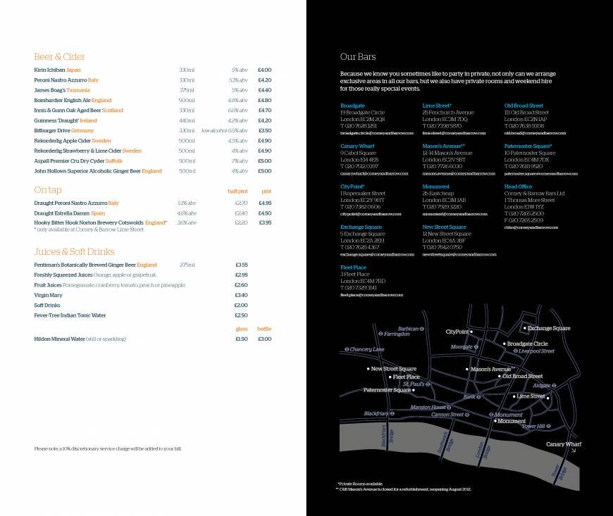  Pricelists of C&B Lime Street 25 Fenchurch Avenue   - Photo 18 of 18