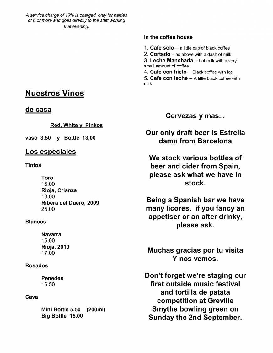  Pricelists of El Rincon 298 North Street - Photo 2 of 3