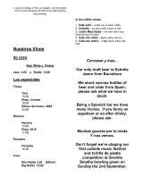 Menus & Prices, El Rincon, Bristol
