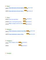 Menus & Prices, Bangladesh Tours and Travel, Dhaka