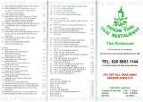 Menus & Prices, Panom Thai, Harrow Weald