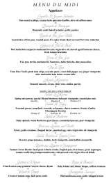Menus & Prices, Le Mistral, Houston