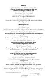 Menus & Prices, Le Mistral, Houston
