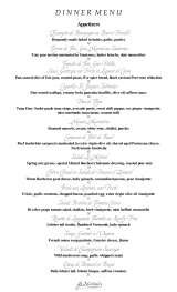 Menus & Prices, Le Mistral, Houston