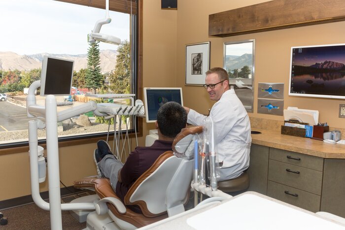 East Wenatchee dentist Dr. James Web explaining dental crown options to patient at Webb Dental Care Webb Dental Care of Webb Dental Care 703 Valley Mall Pkwy - Photo 17 of 22 East Wenatchee dentist Dr. James Web explaining dental crown options to patient at Webb Dental Care Webb Dental Care of Webb Dental Care 703 Valley Mall Pkwy - Photo 17 of 22