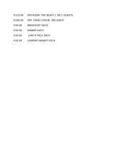 Menus & Prices, RB PITCHERS' INN BED & BREAKFAST, RICHARDS BAY