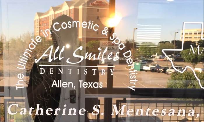 Signage on the glass panel on the entrance door at All Smiles Dentistry Allen TX All Smiles Dentistry of All Smiles Dentistry 604 West Bethany Suite 210 - Photo 24 of 46 Signage on the glass panel on the entrance door at All Smiles Dentistry Allen TX All Smiles Dentistry of All Smiles Dentistry 604 West Bethany Suite 210 - Photo 24 of 46
