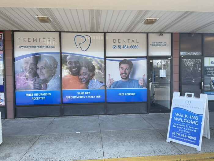 Store front view Premiere Dental of Northeast Philadelphia PA 19114 Premiere Dental of Northeast of Premiere Dental of Northeast 3330-66 Grant ave - Photo 7 of 7 Store front view Premiere Dental of Northeast Philadelphia PA 19114 Premiere Dental of Northeast of Premiere Dental of Northeast 3330-66 Grant ave - Photo 7 of 7