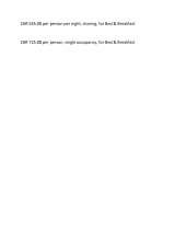 Menus & Prices, Coral Tree Colony Bed & Breakfast, Southbroom