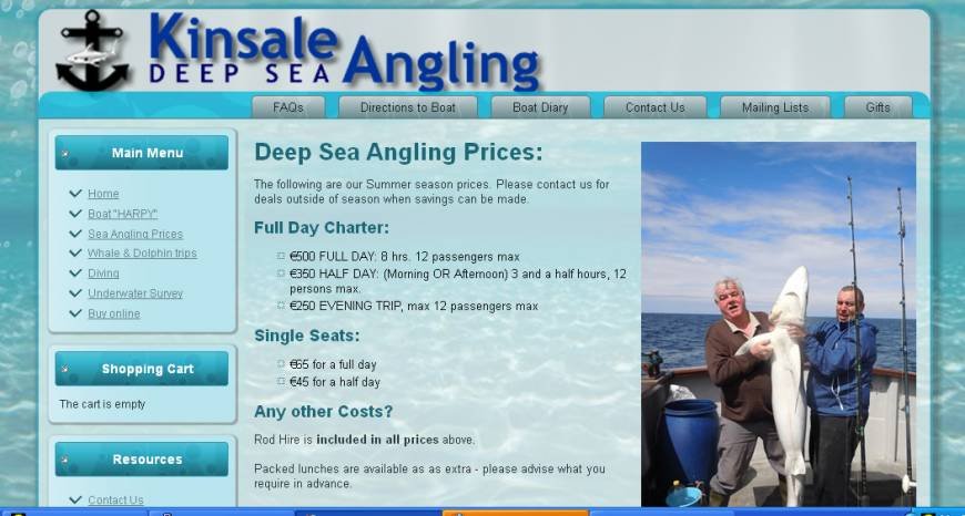  Pricelists of Kinsale Deep Sea Charters The Ramparts - Photo 1 of 1