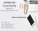  Ashford Lane Tax and Accounting, LLC 1040 Ashford Lane 