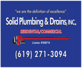 Solid Plumbing & Drains, Inc, Chula Vista