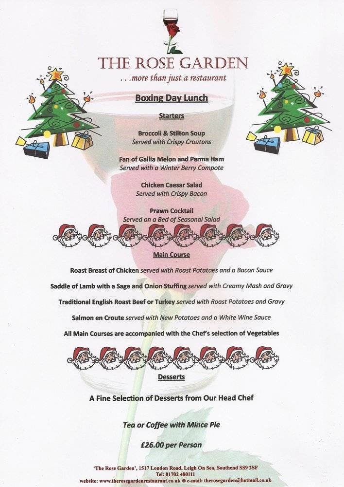  Pricelists of The Rose Garden Restaurant at the Harry Free House 1517 London Road, Leigh-on-sea  - Photo 5 of 9