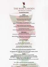 Menus & Prices, The Rose Garden Restaurant at the Harry Free House, Sounthend