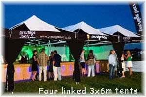 Four of the 3x6m units make space for a 40ft bar (hooray!) Instant Event Tents of BUDGET MARQUEES 18 Cliff Hill, Gorleston - Photo 15 of 45