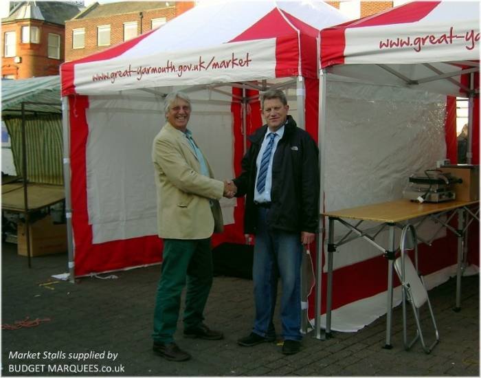 GYBC market's Manager and me, on delivering their new Gazebo stalls Instant Event Tents of BUDGET MARQUEES 18 Cliff Hill, Gorleston - Photo 23 of 45
