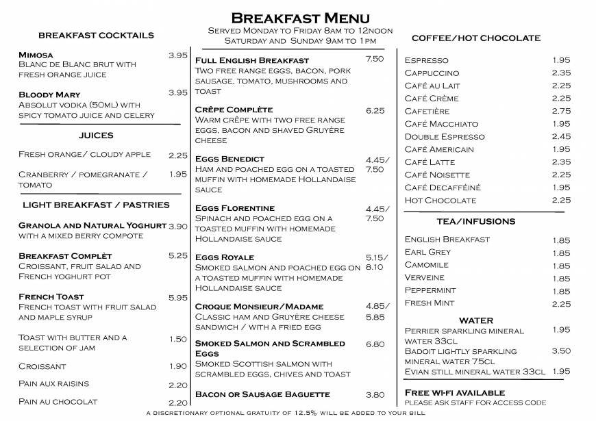  Pricelists of CÃ”TE - Cambridge 21-24 Bridge Street - Photo 1 of 2