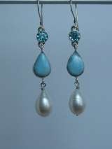 Larimar, topaz & pearl, Sarah Haynes, PONTEVEDRA