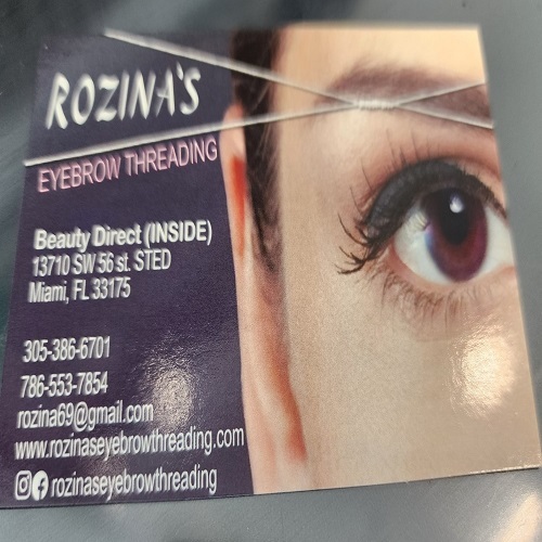  Profile Photos of Rozina's Eyebrow Threading Beauty Direct, 13710 SW 56th St, Suite D - Photo 1 of 2