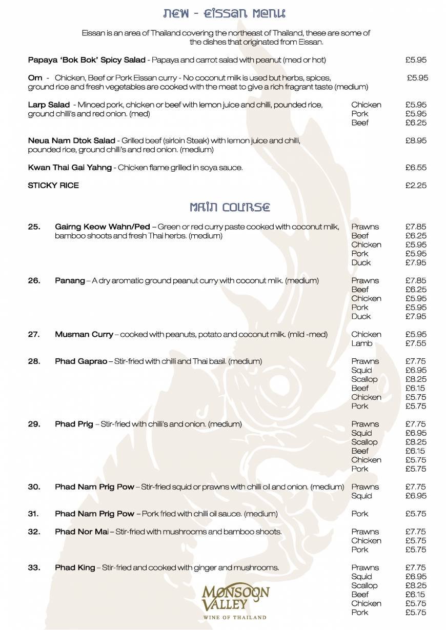  Pricelists of Kwan Thai Restaurant 14 St Nicholas Street   - Photo 7 of 11