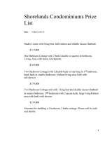 Menus & Prices, Shorelands Condominiums, Kennebunkport