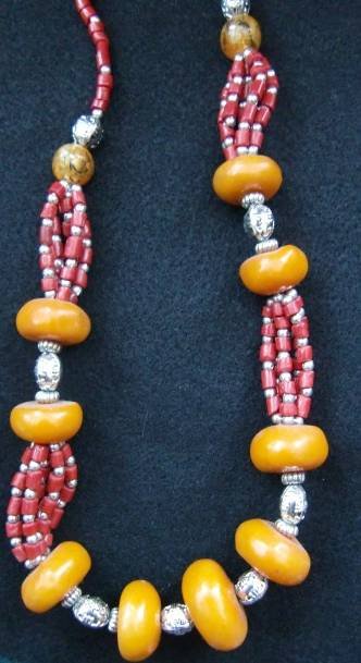 http://www.craftsoftheworldonline.com/Jewellery/ BERBER NECKLACE WITH AMBER/MADREPORA BEADS <br />
£18.50, free delivery Tribal Chic of Crafts of the World Online 15 High Street - Photo 5 of 8 http://www.craftsoftheworldonline.com/Jewellery/ BERBER NECKLACE WITH AMBER/MADREPORA BEADS <br />
£18.50, free delivery Tribal Chic of Crafts of the World Online 15 High Street - Photo 5 of 8