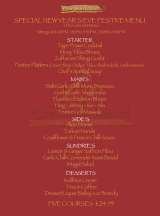 Menus & Prices, Cinnamon Island, Dover