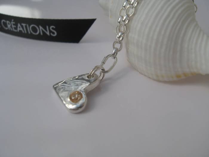 Small handmade fine silver heart charm bracelet for the little ones with a cubic zirconia gemstone @StrasserCréations2012 Small and Big hearts of Strasser Creations Priory Farm Close - Photo 3 of 3 Small handmade fine silver heart charm bracelet for the little ones with a cubic zirconia gemstone @StrasserCréations2012 Small and Big hearts of Strasser Creations Priory Farm Close - Photo 3 of 3
