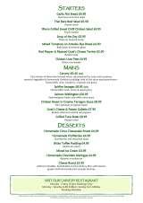 Menus & Prices, The Wharf - Dartford, Dartford