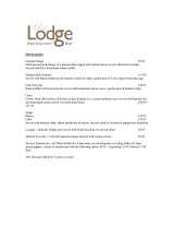 Menus & Prices, The Lodge, North Tuddenham