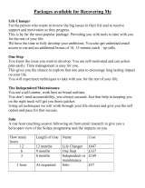 Menus & Prices, Recovering Me, WIRRAL