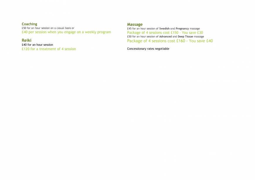  Pricelists of Anima Life Coaching and Complementary Therapies 21 Old Ford Road - Photo 1 of 1
