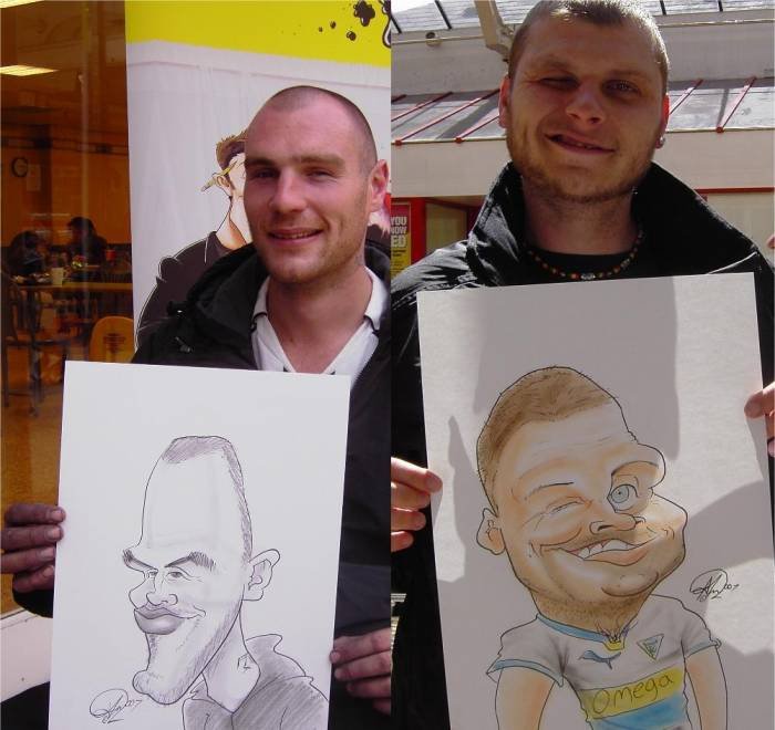 2 men and their caricatures New Album of Crazy Caricatures St Mary Street - Photo 1 of 14