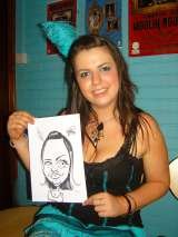 Quick on the spot black and white head and shoulders quick on the spot party live caricature Crazy Caricatures St Mary Street 