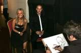 Gary celebrates in the style of his themed black &  white Birthday Party and has Black and white outlined live  party caricatures, Crazy Caricatures, Warrington