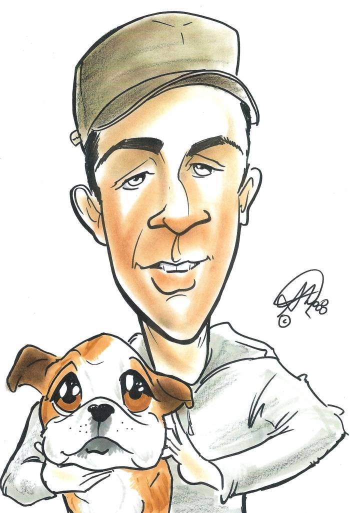 Me and my boxer puppy caricature. Profile Photos of Crazy Caricatures St Mary Street - Photo 6 of 19