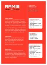 Menus & Prices, Ramis Health & Fitness, Westcliff-On-Sea