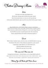Menus & Prices, The Willow Tree, Cambridge