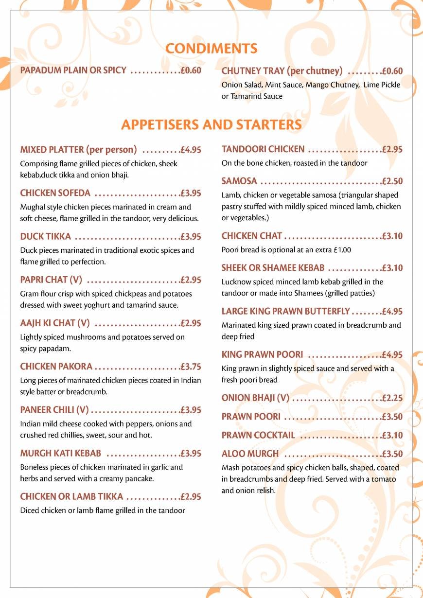 Pricelists of Cinnamon Tree Restaurant - Halstead 1 High Street - Photo 2 of 10