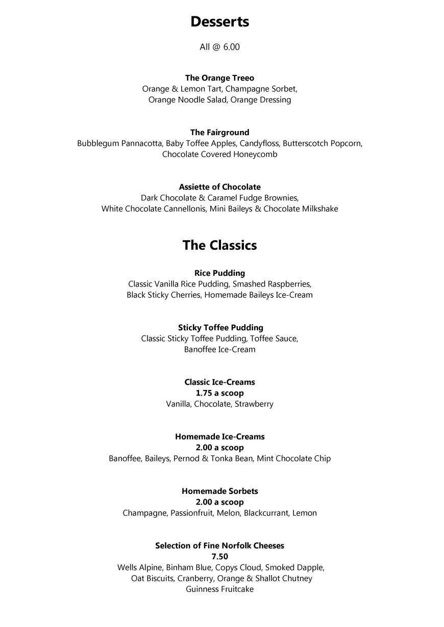  Pricelists of The Orange Tree - Thornham High Street - Photo 4 of 6