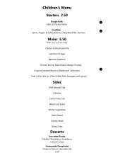 Menus & Prices, The Orange Tree - Thornham, Thornham