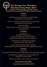 Menus & Prices, The Orange Tree - Thornham, Thornham