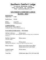 Menus & Prices, Southern Comfort Lodge, Bulawayo