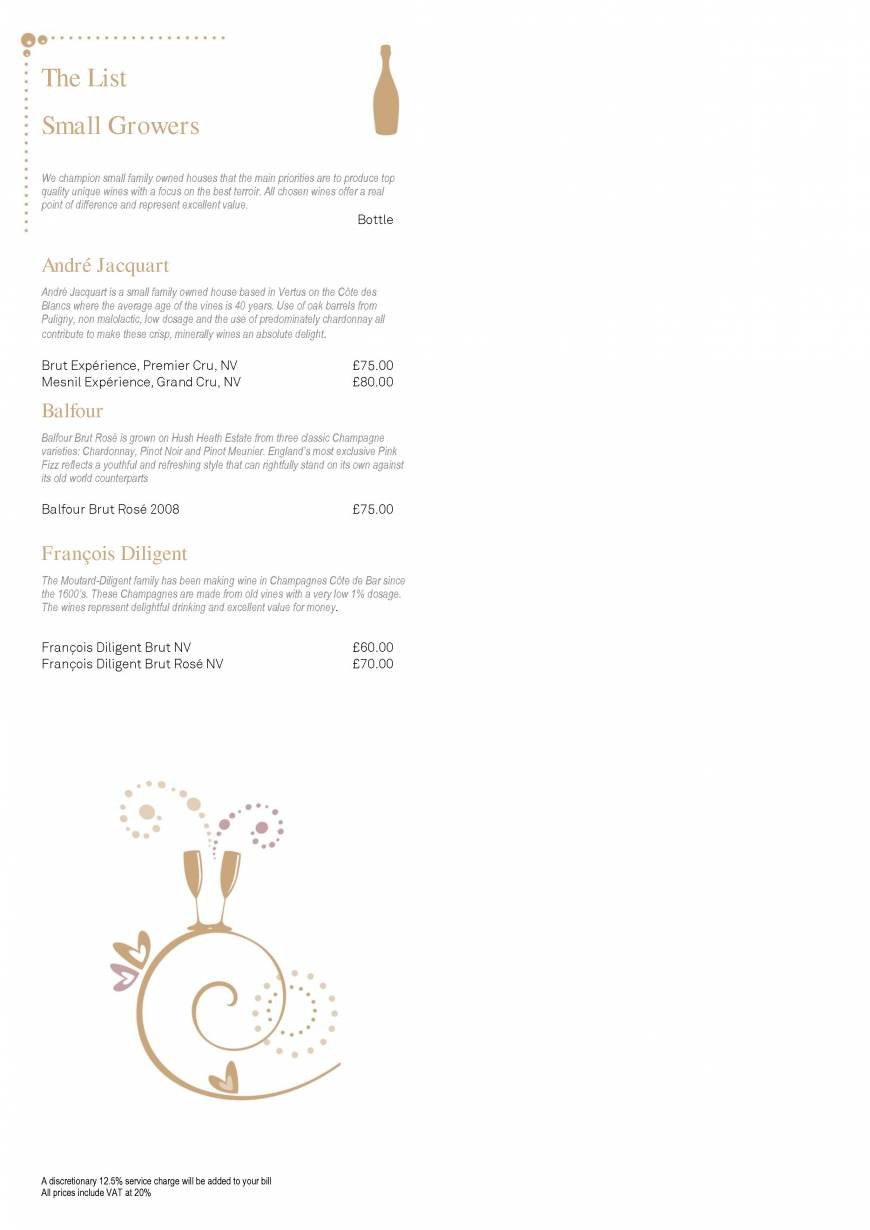  Pricelists of Searcys Champagne Bar - Westfield Stratford City 8a Ground Floor, The Arcade, Westfield Stratford City - Photo 6 of 16