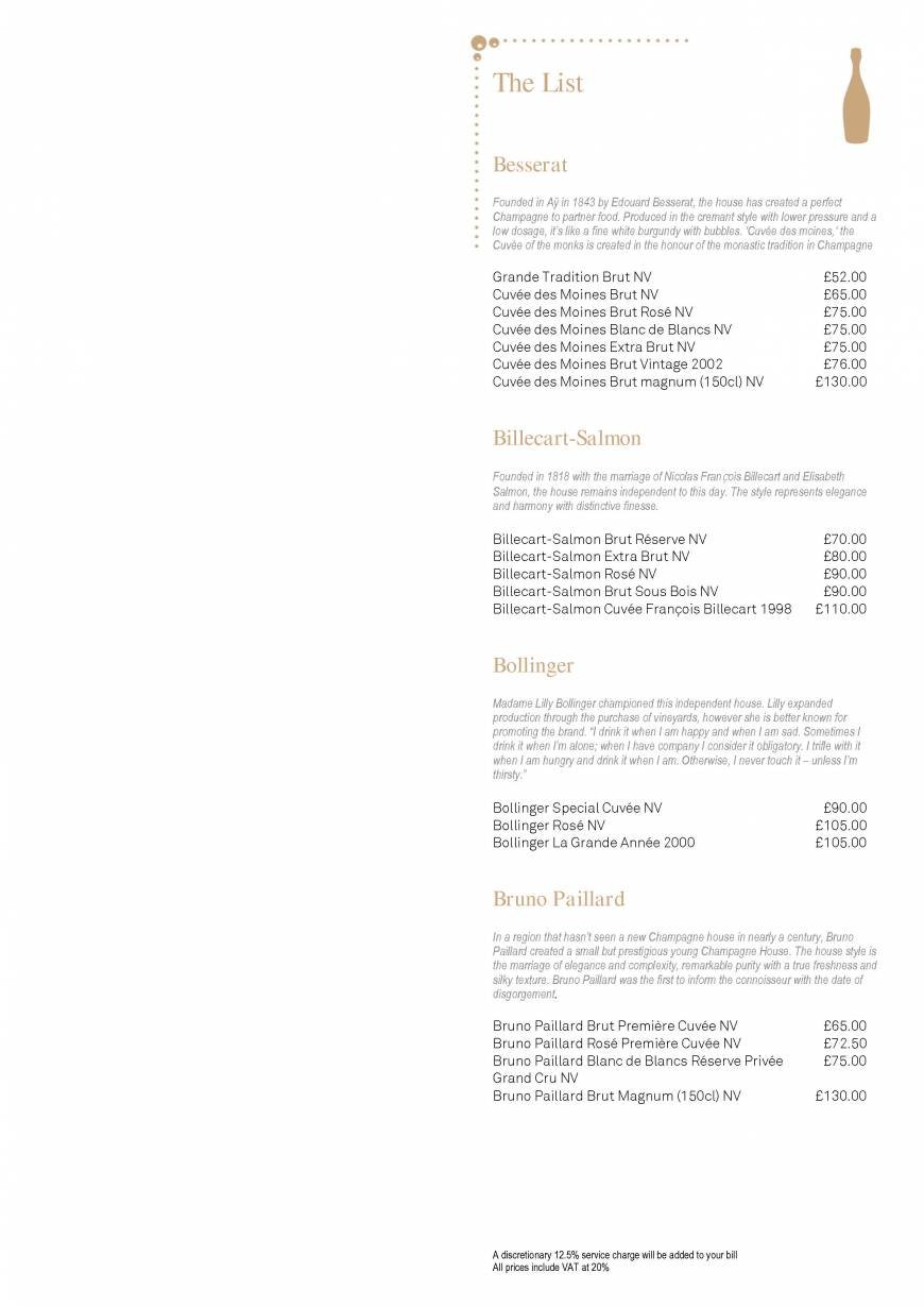  Pricelists of Searcys Champagne Bar - Westfield Stratford City 8a Ground Floor, The Arcade, Westfield Stratford City - Photo 7 of 16