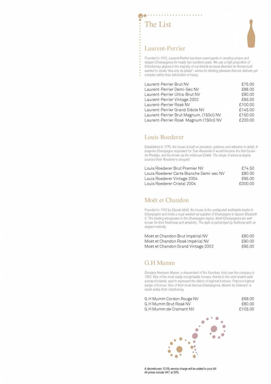  Pricelists of Searcys Champagne Bar - Westfield Stratford City 8a Ground Floor, The Arcade, Westfield Stratford City - Photo 9 of 16