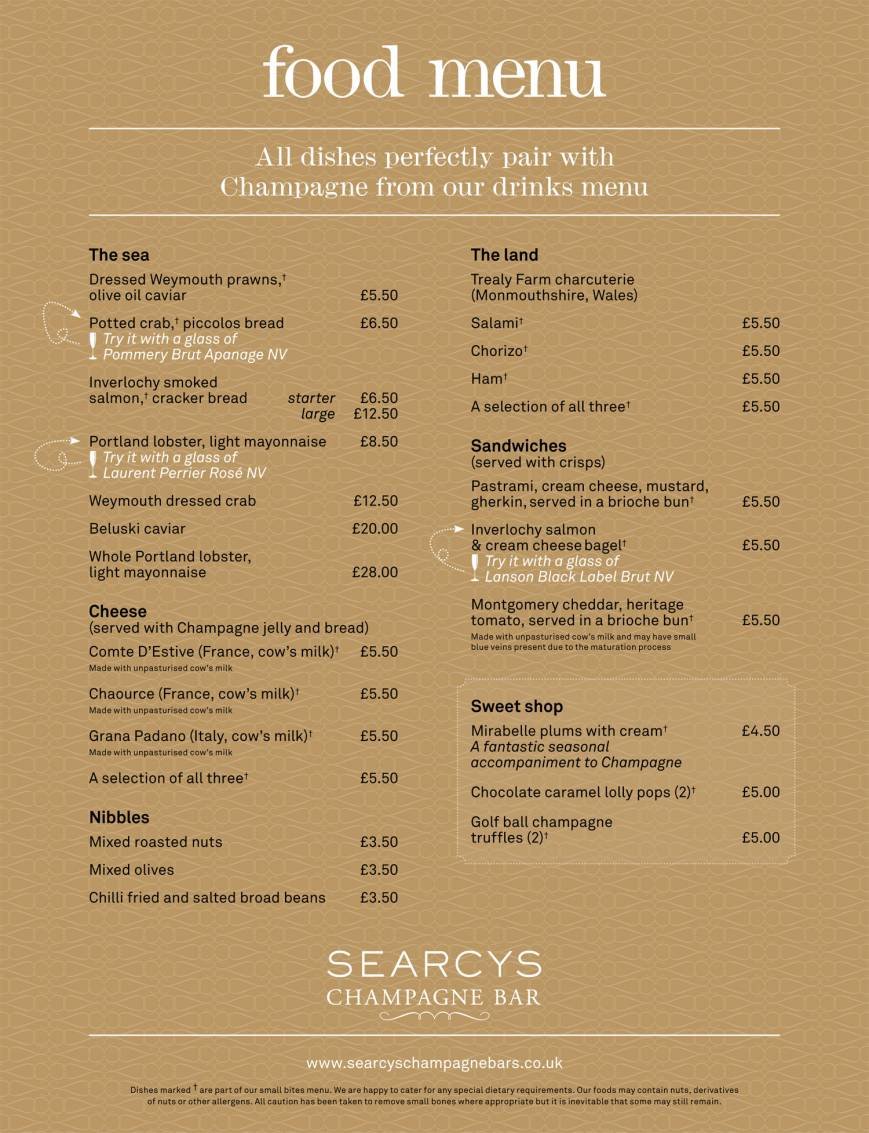  Pricelists of Searcys Champagne Bar - Westfield Stratford City 8a Ground Floor, The Arcade, Westfield Stratford City - Photo 15 of 16