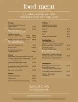 Menus & Prices, Searcys Champagne Bar - Westfield Stratford City, London