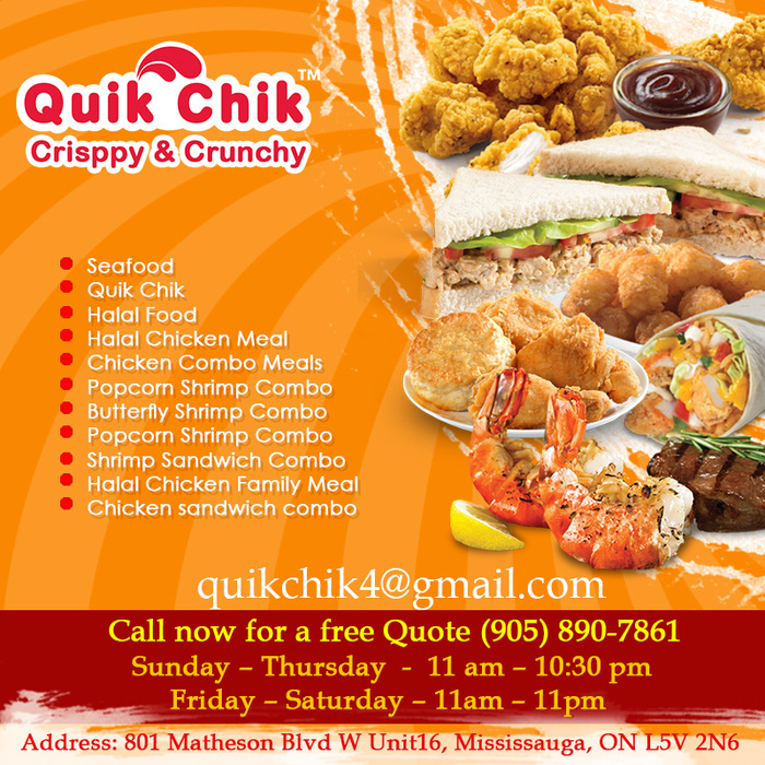 Profile Photos of Quik Chik Crisppy & Crunchy - Halal Restaurant in Mississauga 801 Matheson Blvd W Unit16 - Photo 1 of 1